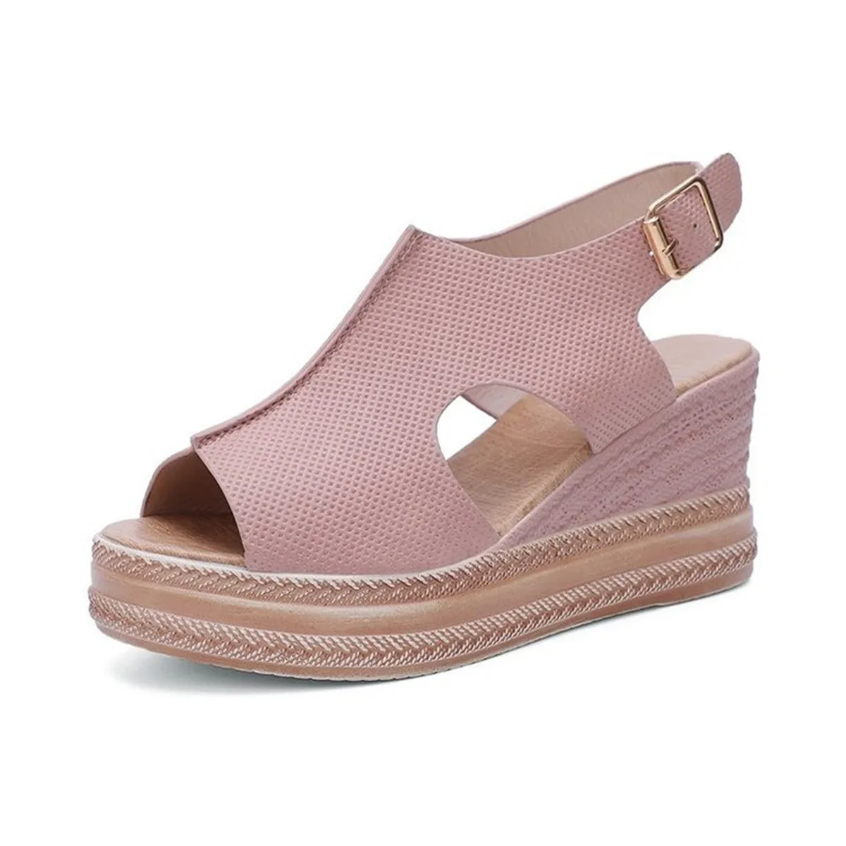 

Summer New Roman Wedge Sandals Female Slope Heel Thick Soled Women's Sandals Solid Color High-Heel Sandals, Customized color