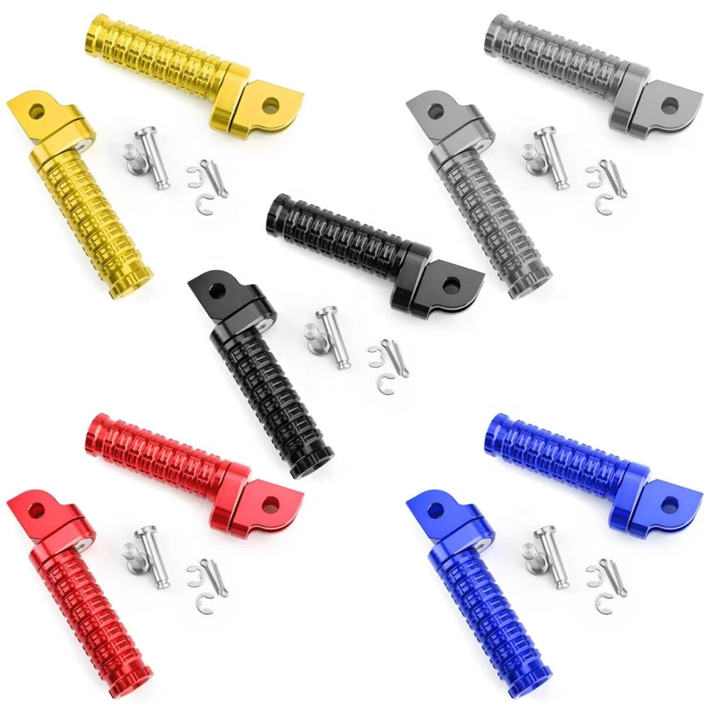 

Free shipping Front Foot pegs For Yamaha MT/FZ07 MT/FZ09 FZ-6 For Yamaha YZF R3 R6 R25 R1, Black, blue, gold, red