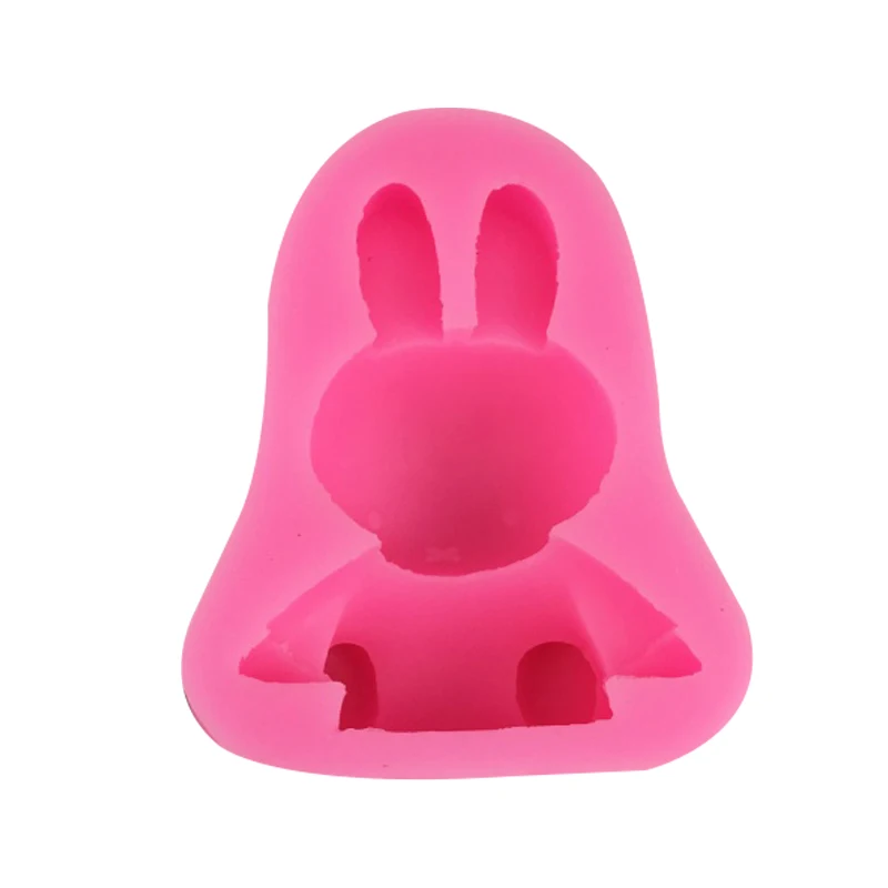 

New design silicone gummies rabbit mold liquid silicone mold Cake Decoration Mold, Pink
