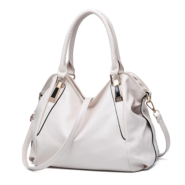 

new Factory Price China Manufacturer women's handbags white tote bag, 6 colors
