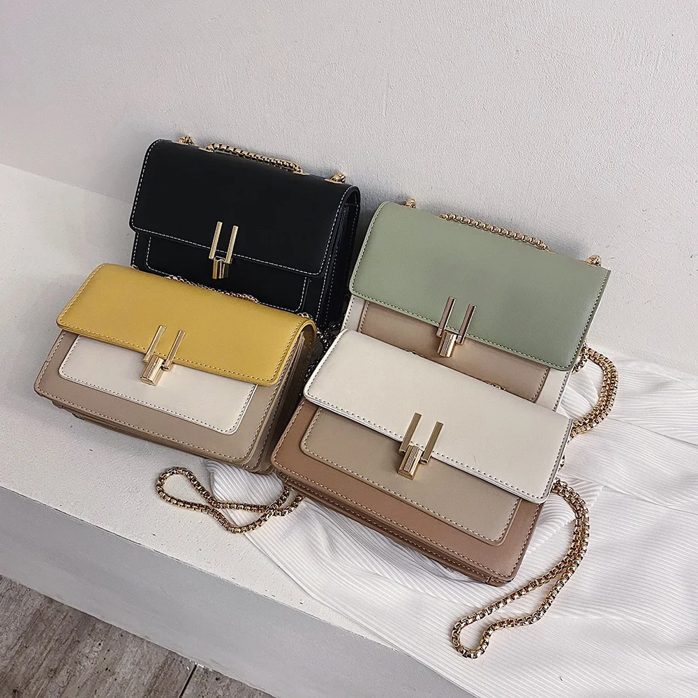 

Best Selling PU Leather Casual Purses Handbags Ladies Bags Women's Wholesale Chain Square Bag Shoulder Bag