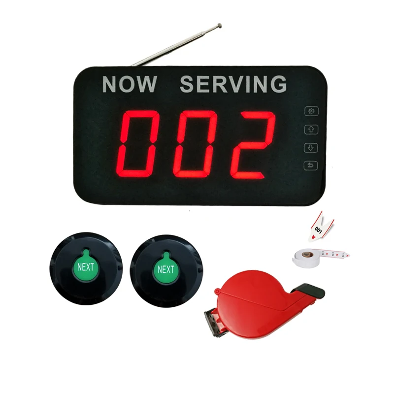 

Wireless LED Number screen with NEXT control button Ticket Dispenser Restaurant Hospital queue manage system