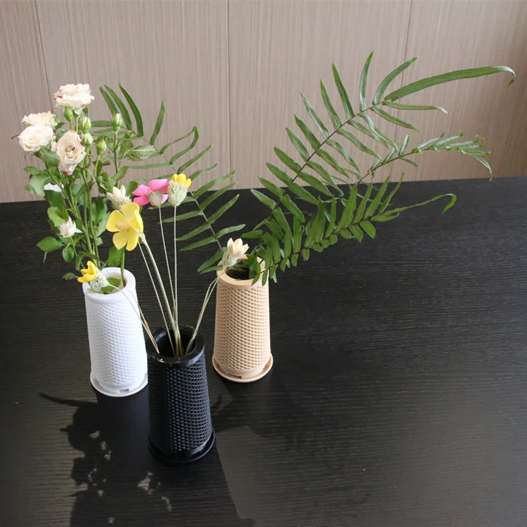 

Wooden modern cylinder flower vase brown wood luxury vase European elegant designer decorative vase