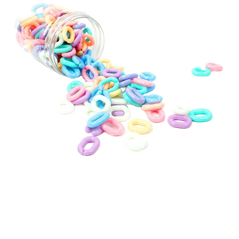 
U-type acrylic chain plastic color spring mixed color open chain 