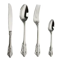 

luxury silver spoons forks and knives for events stainless steel cutlery gift set