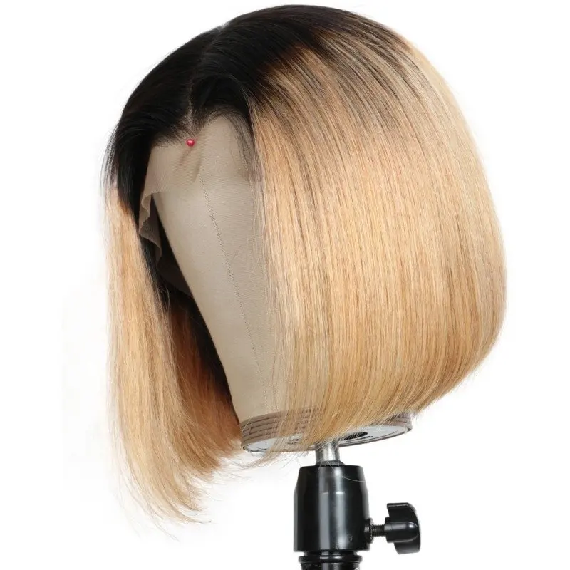 

Ombre 1B/27 color straight lace frontal wig making sewing machine,raw mink brazilian hair wig,virgin lace front wig