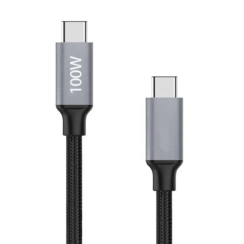 

100W 20V/5A USB C-C Cable Type C PD Fast Charing Data Cord Compatible with MacBook Pro iPad Pro 2020 USB-C Laptops