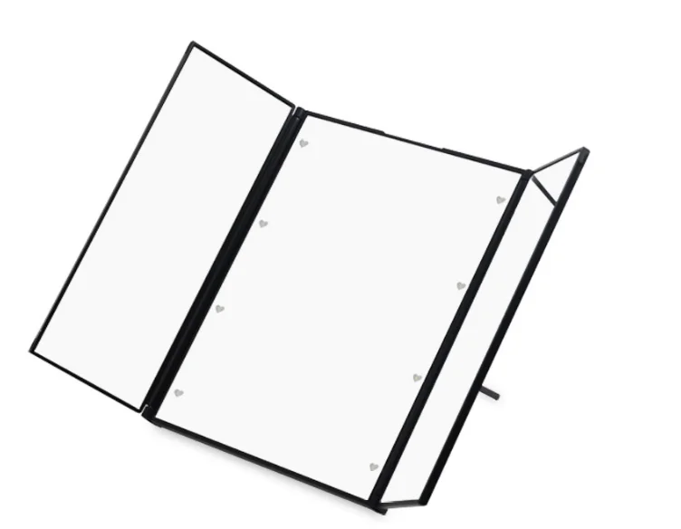 

Collapsible Double Faced Pocket Mirror For Women Leather Sleeve Pocket