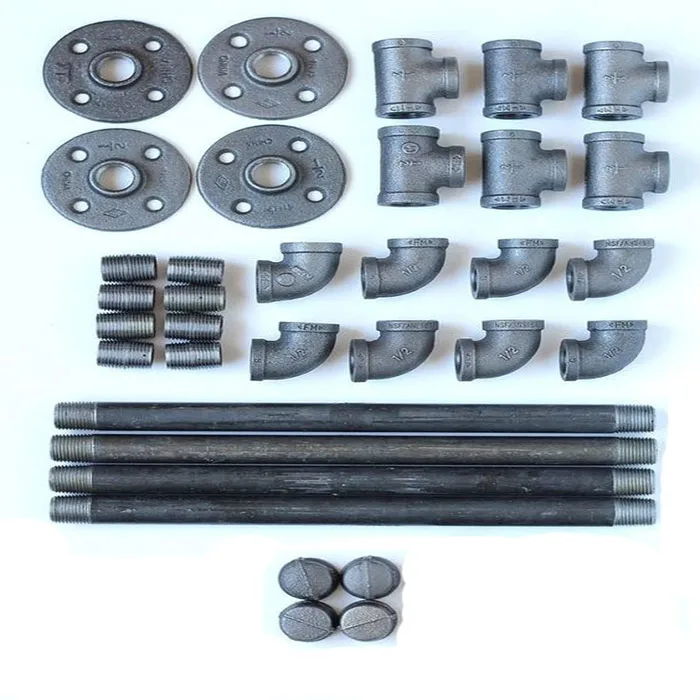 1-1//2 Inch Pipe Malleable Iron Pipe Rail Fitting Two Socket Tee PRO-SAFE