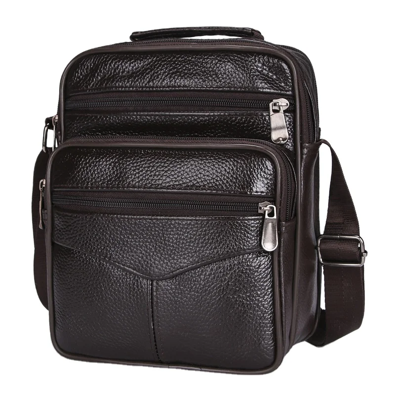 

2022 New Style Cowhide Large-Capacity Multi-Layer Business Casual Single Shoulder Bag Portable Men's Messenger Bag