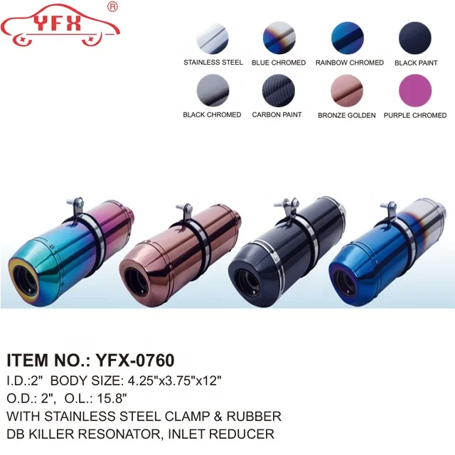 
2019 HOT SALE High performance Universal Stainless Steel motorcycle Exhaust -YFX-760RB 