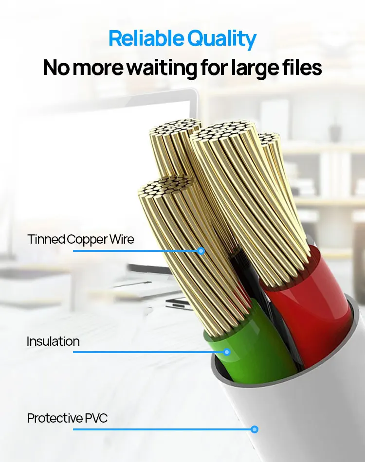 Focuses White PVC LIghting Cables 1M 2M 3M usb a to lighting USB For iphone Charging cable Data cable - ANKUX.COM