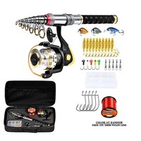 

1.8m-2.7m Factory telescopic fishing rod and spinning fishing reel line lure combo set