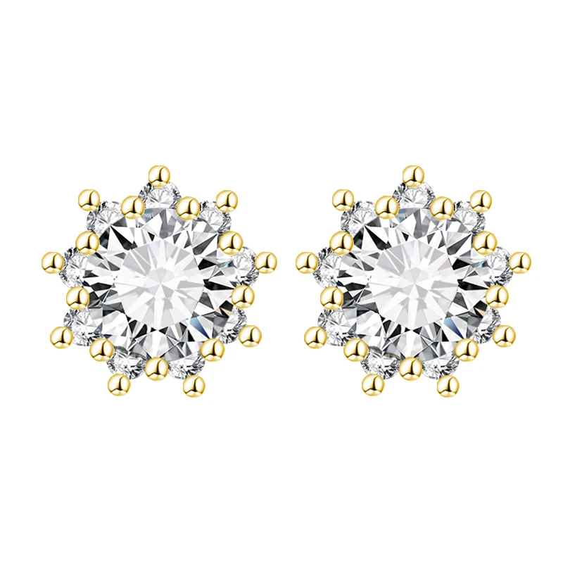 

luxury flower stud earrings bling girls wedding 2020 aretes ladies, Picture