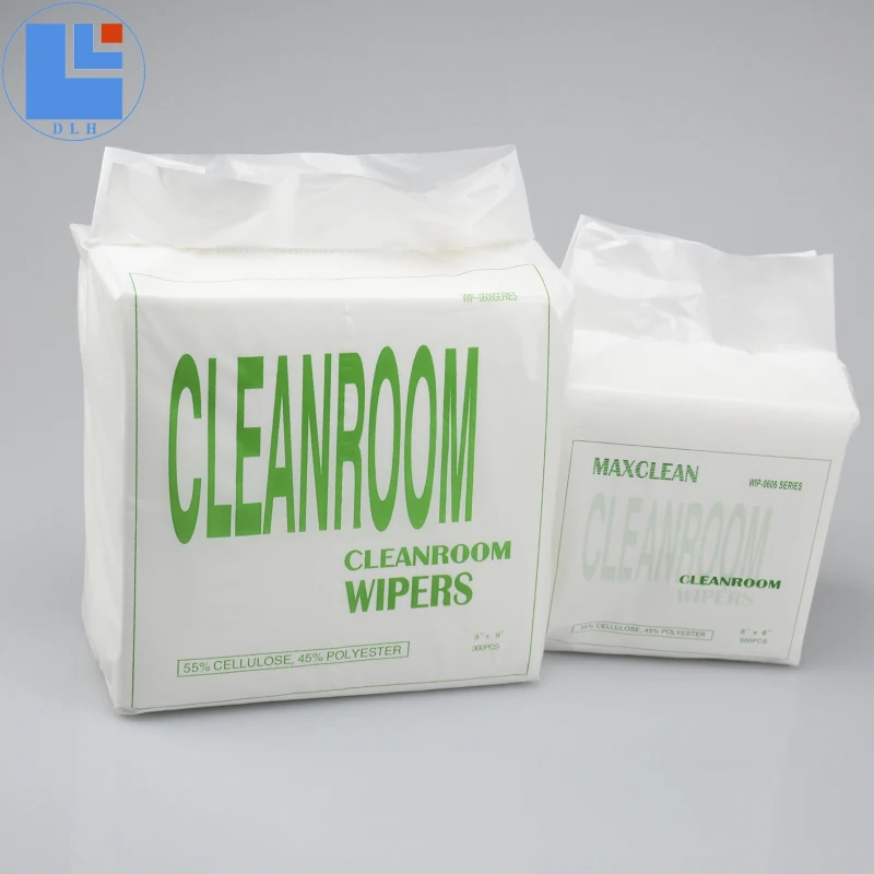 

Woodpulp Polyester 9x9 Inch 56gsm 0609 Dust Free Dry Wipes Industrial Nonwoven Wiper Cleanroom Paper 1-999 Bags, White