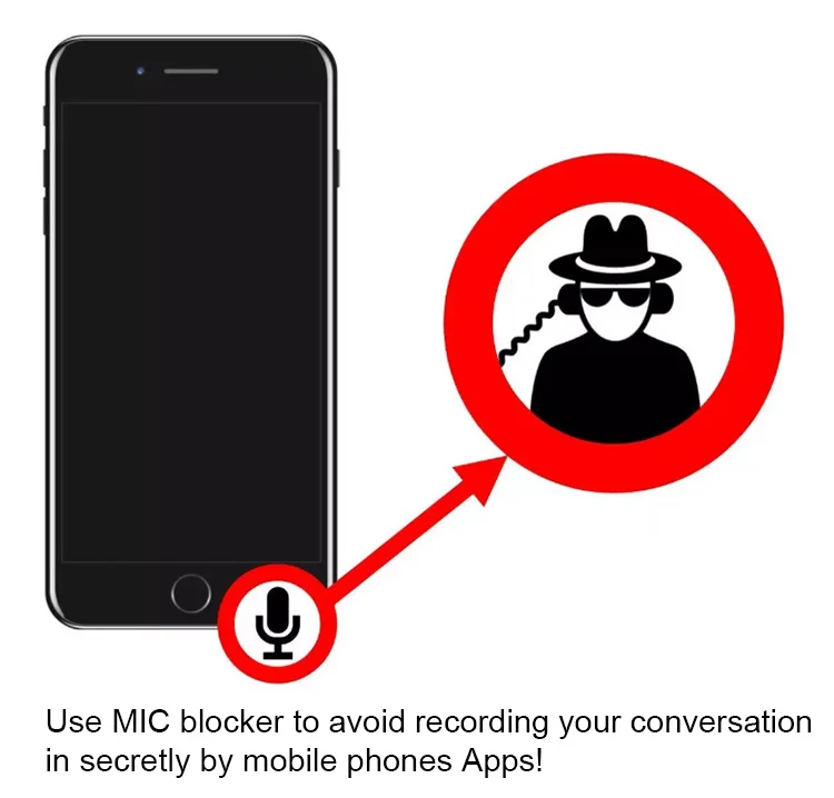 Just Rotate And Use! New Design Mic Sound Blocker Using In Cellphones,Recording Blocker Miclock