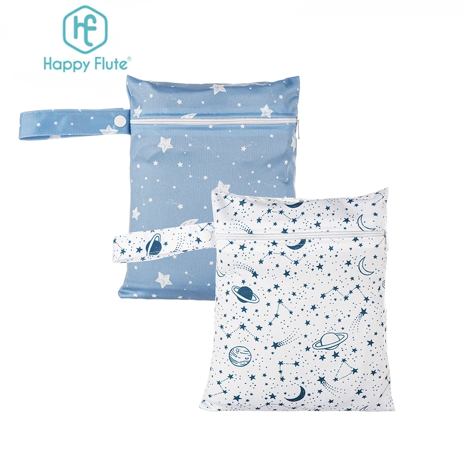 

Happyflute Wet Bag Waterproof 2 PACK Wet Bag for Cloth Pads Wet Bag Baby Changing Mat, As showing/custom