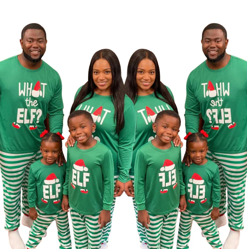 

Family Matching Outfits Christmas Pajamas Sets Xmas Adult Kids Cute Nightwear Pyjamas Cartoon Sleepwear Suit