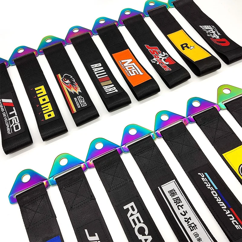 

Jdm Racing Sport Universal Car Tow Strap Car Protective Tow Straps with Colourful Tow Hook