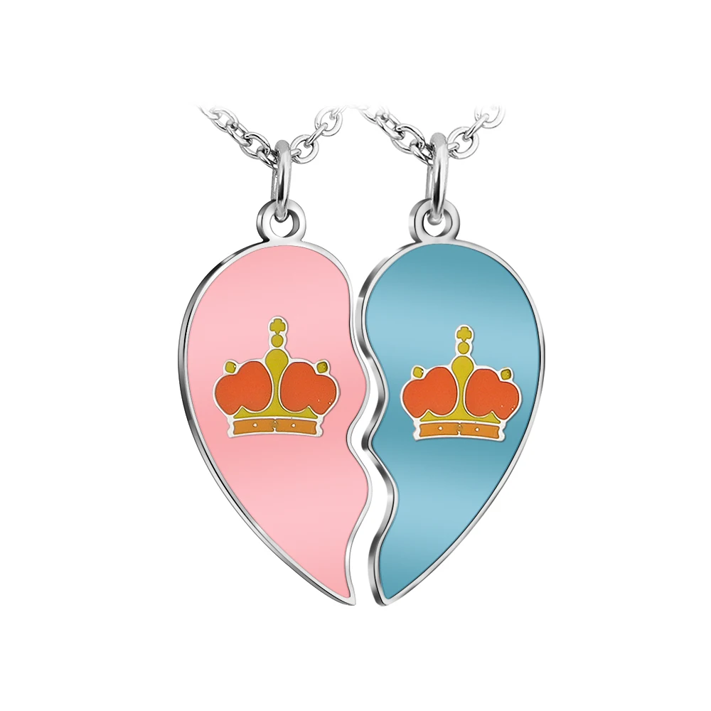 

Wholesale Stainless Steel Couple Heart Pendant Necklace For Valentine's Day Gifts
