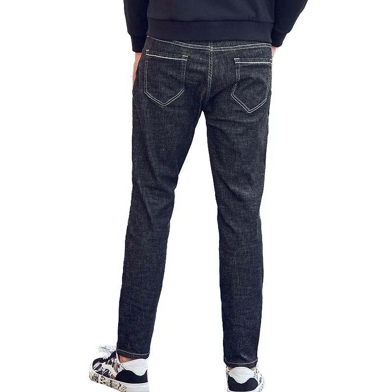 

High Quality OEM Supplier Casual Custom Slim Fit Trousers Men's pants Men Jeans Trousers Ripped Jeans Pants For Men, Denim blue