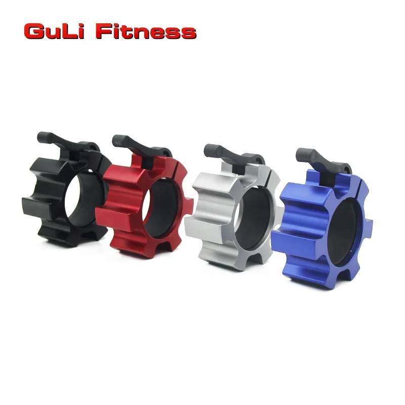 

Guli Fitness Wholesale Quick Release Colorful Aluminium Barbell Collar 50mm/2 Inch Weight Lifting Collar Dumbbell Locks Pair, Red/blue/black or customized