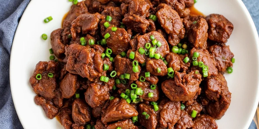 Delicious plate of szechuan beef