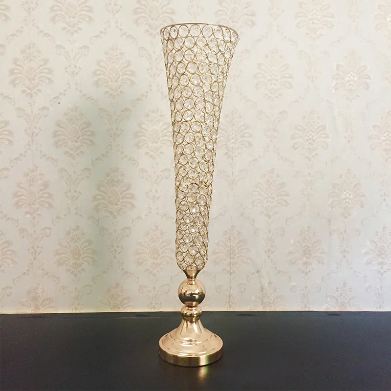 

Tabletop Gold Metal Wedding Flower Vase Decorative Centerpiece Artificial Flower Vase Wedding Table Decoration