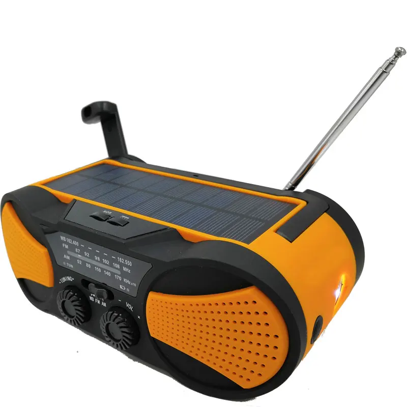 

Rechargeable Multifunctional Radio withSeveral Charging Modes Solar Power Supply and FM/AM/NOAA 3 Band, Customerzied