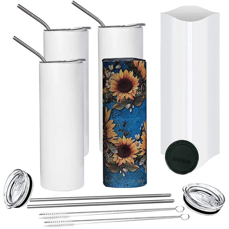 

Free Usa Rts 20oz Skinny Straight Sublimation Blanks Stainless Steel Tumblers, Customized color