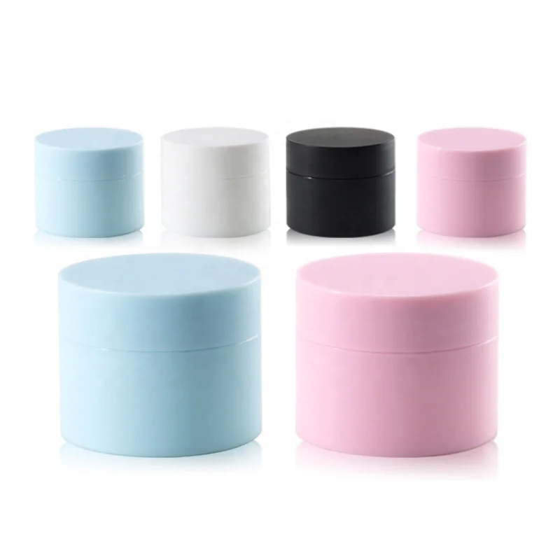 
Double wall cosmetic cream jar 5g 15g 20g 30g 50g suppliers clear packaging plastic jar with lid 