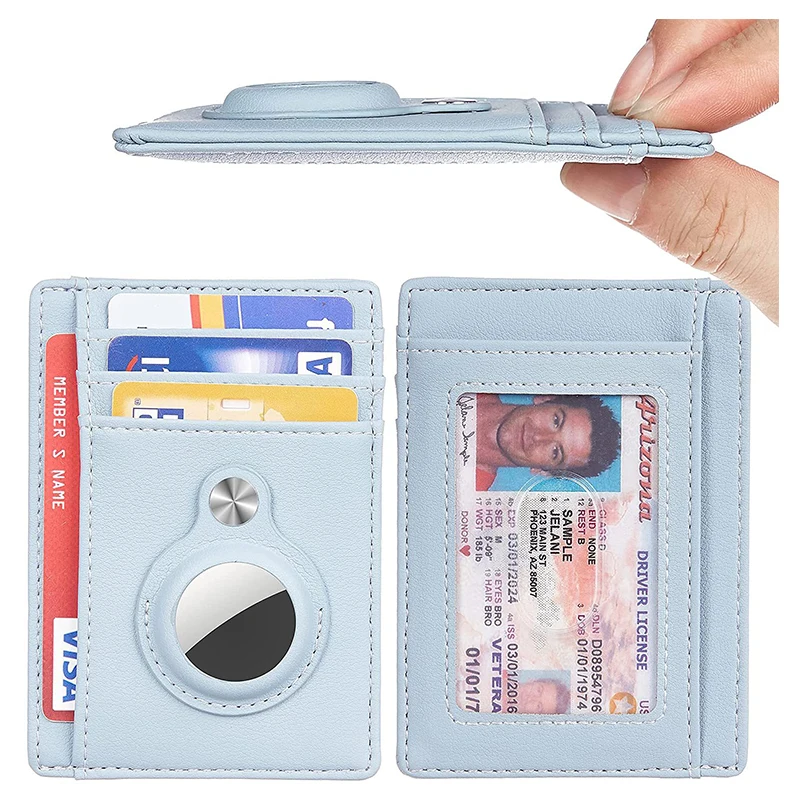 

2021 Slim brieftasche rfid card wallets minimalist antarctica card holder wallet airtag cards men wallet, Customized color