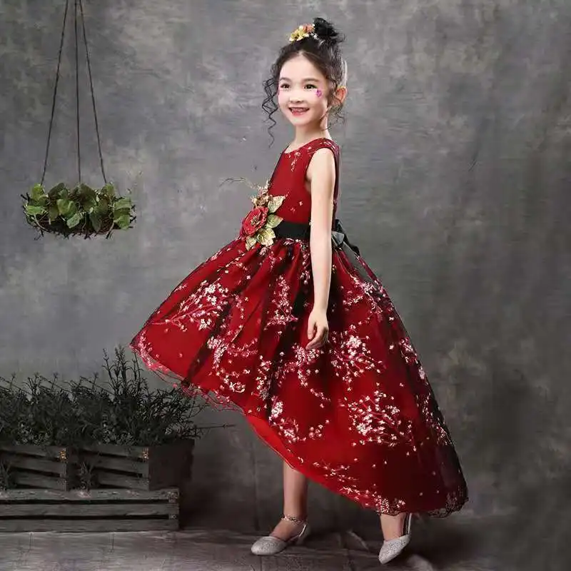 

2018 Ready Made Kids Dress For Girls Long Evening Dresses