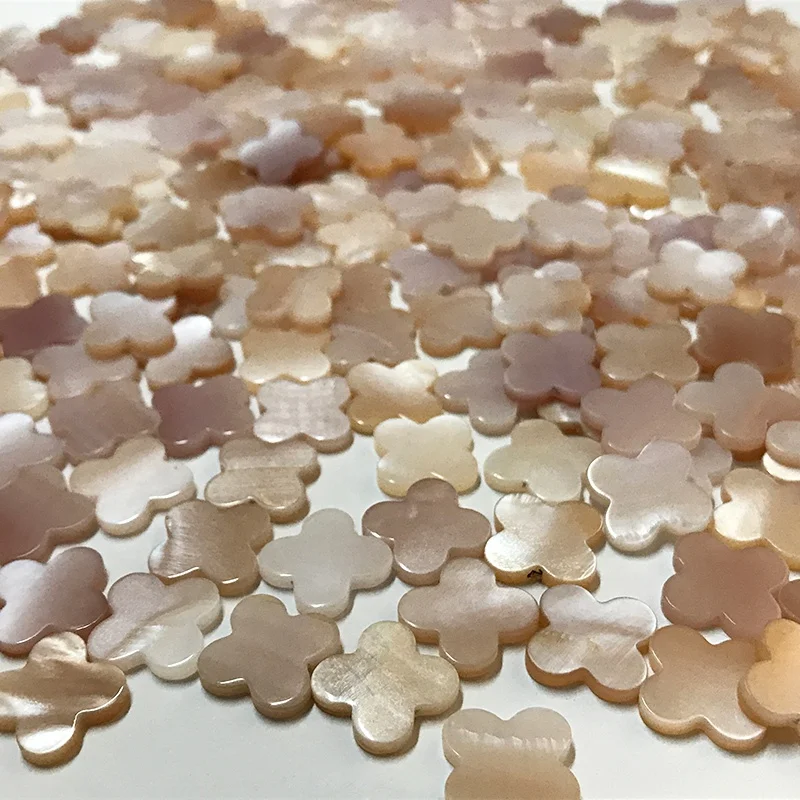 

In stock!Natural pink mother of pearl four leaf clovers for jewelry making