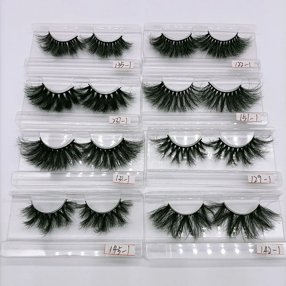 

Hand Made Wholesale Private Label Fluffy Thick 3D Eyelash Vendor Luxury 25MM 100% Lashes3D Mink Lashes