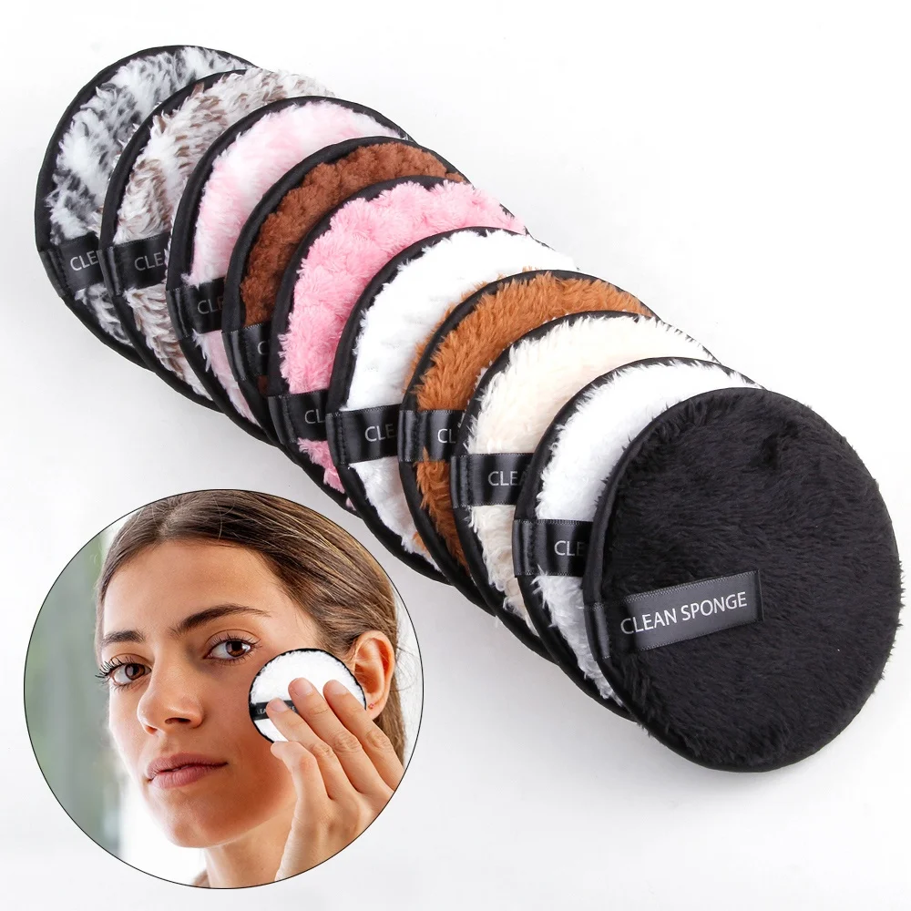 

Reusable Makeup Remover Cottons Pads Microfiber Make-Up Wipes Towel Cleaning Sponges Soft Cleansing Puff Makeup Eraser