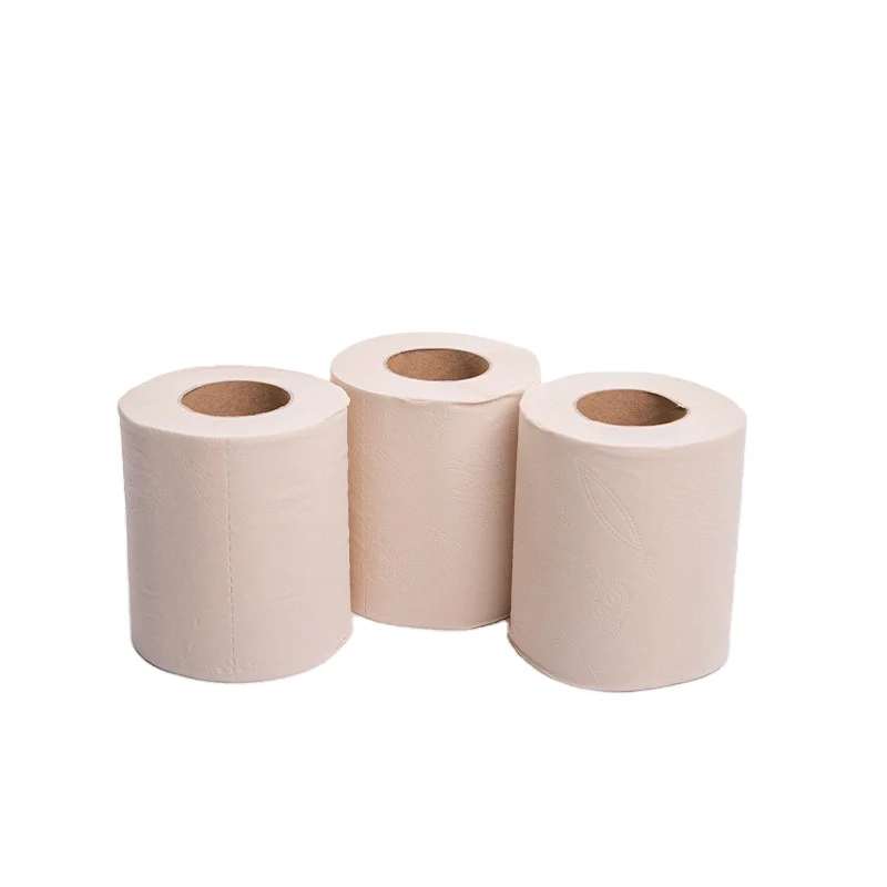 

Soft organic eco-certified customized cheap 3 layer bamboo toilet paper, White/ unbleached or customizable