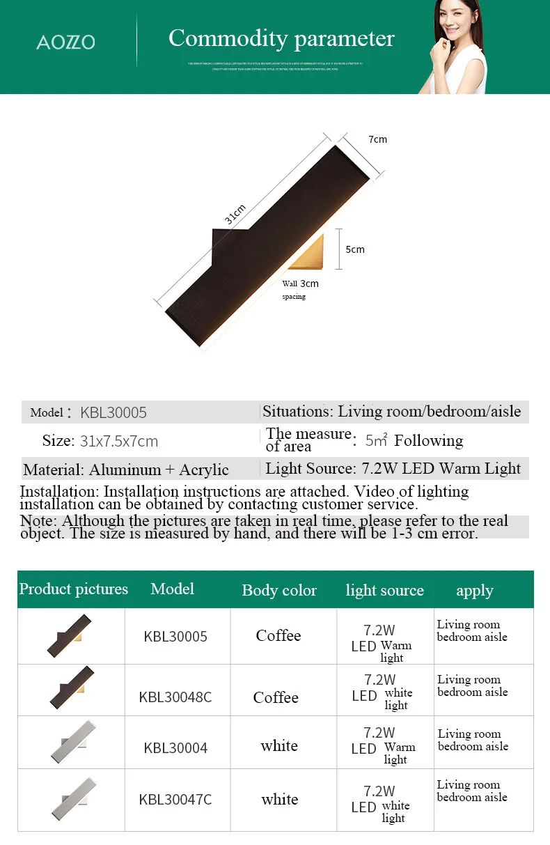 Energy Saving Manufacturer In China Lamp 4w led wall light