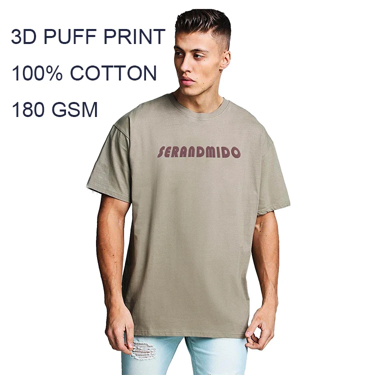 

Fashion Brand Custom Design Oversized T Shirt Foam Screen 3D Puff Foam Print T-Shirt For Men, Customized color