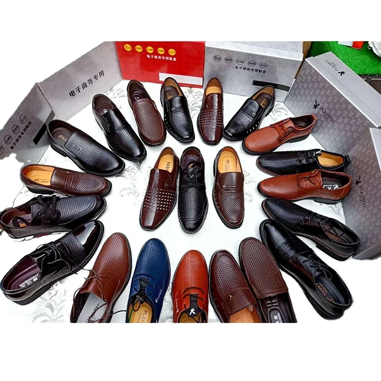 

Factory Delivery Price Black Men Shoes Leather