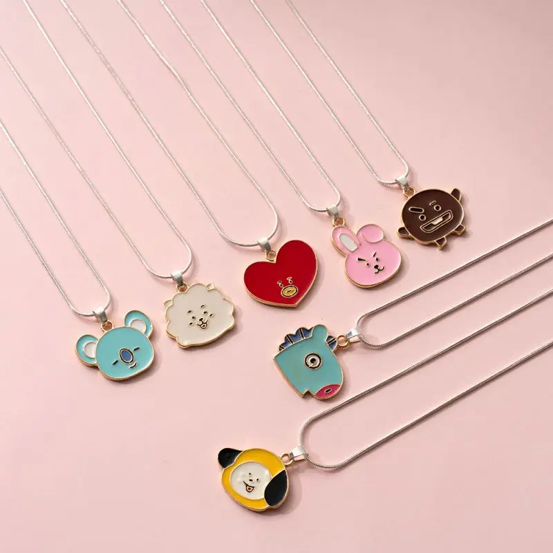 

2022 wholesale trendy btss jewelry product merchandise bt 21 chain necklace