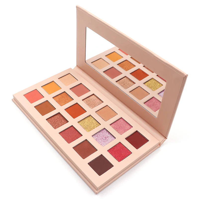 

2021 Private label high pigment unique shimmer matte 18 colors eyeshadow palette