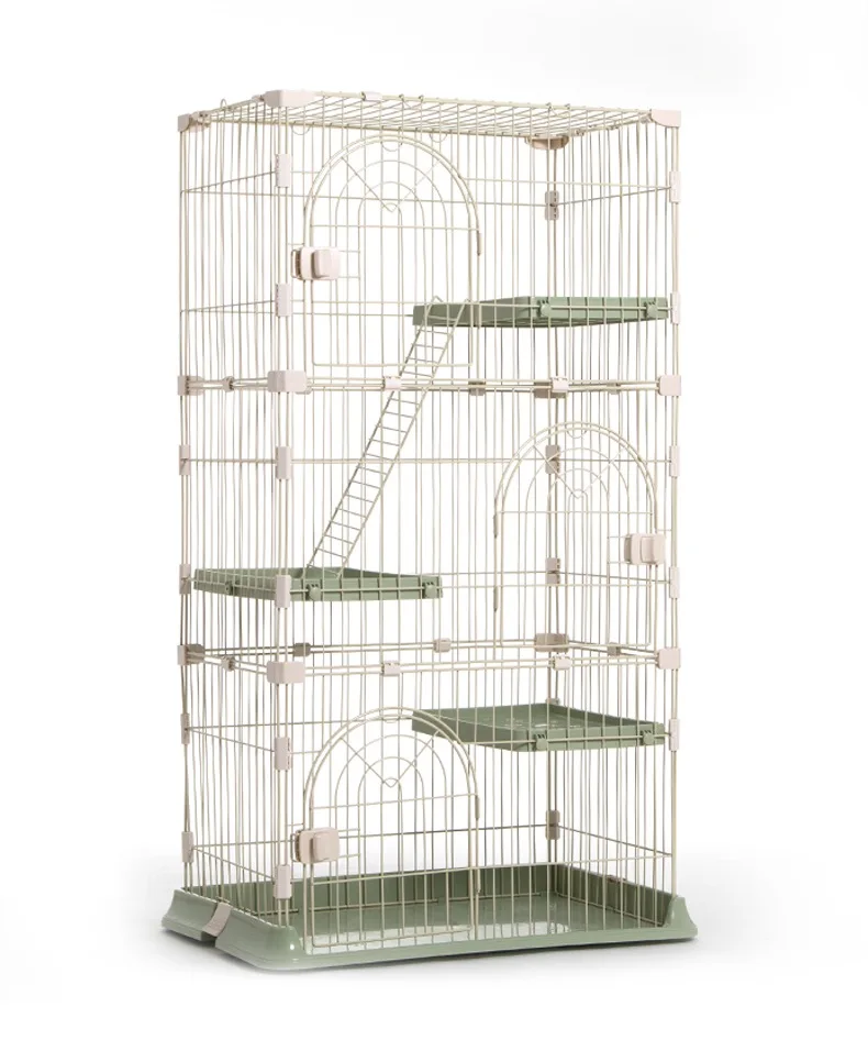 

Wholesale stainless chicken coop rabbit playpen large diy cat outdoor metal cage enclosure three layered pet cat cage, Customized