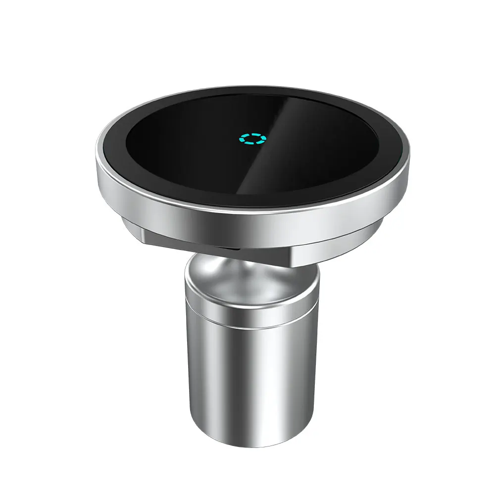 

fast car wireless charger 15w magnet car phone charger 2 in 1 magnetic car charger, White