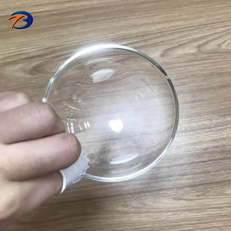 Custom half spherical glass dome lens for decoration