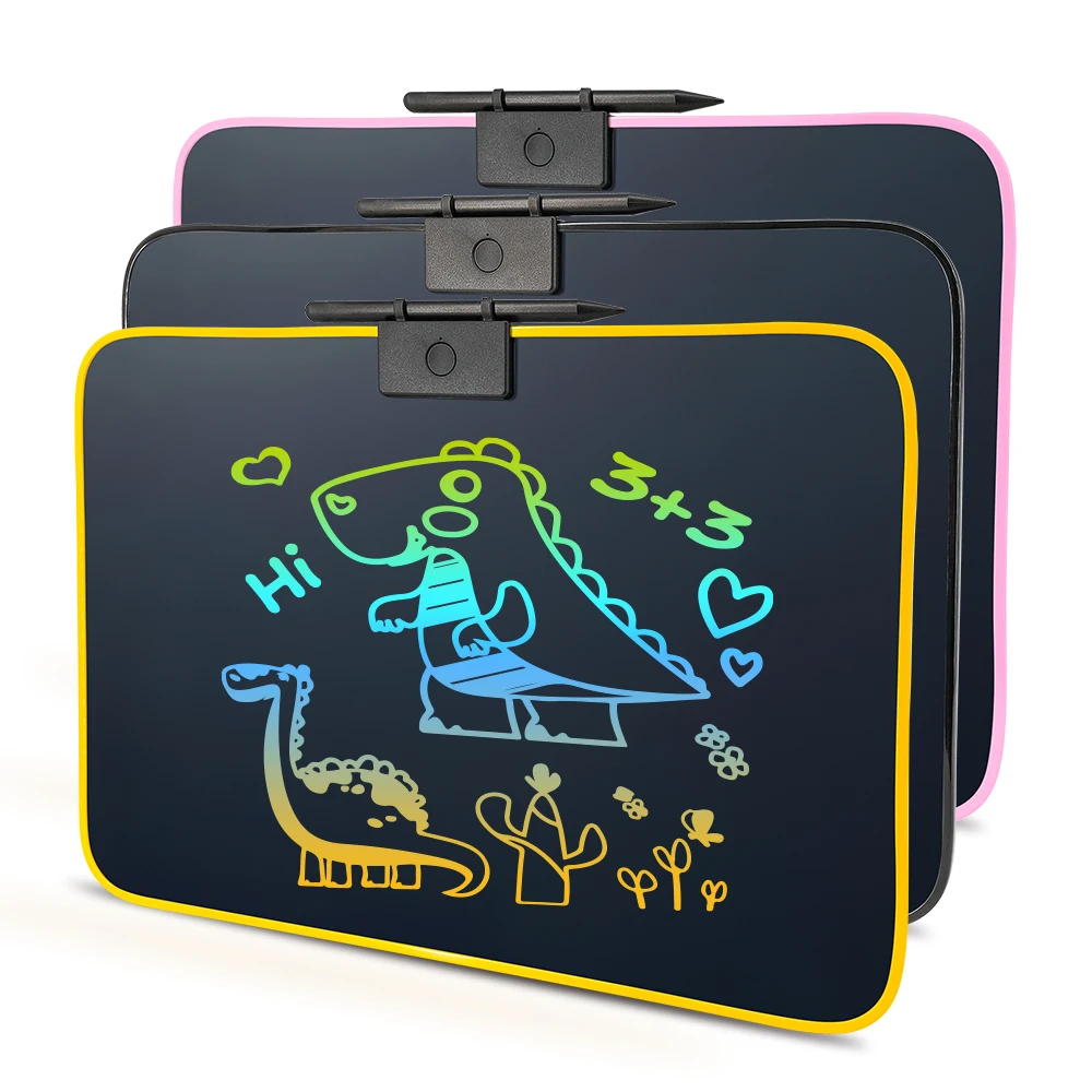 Interactive Learning Machine Kids LCD Writing Tablet Dual Screen Drawing Board Voice Education Toy Reusable Handwriting Pad