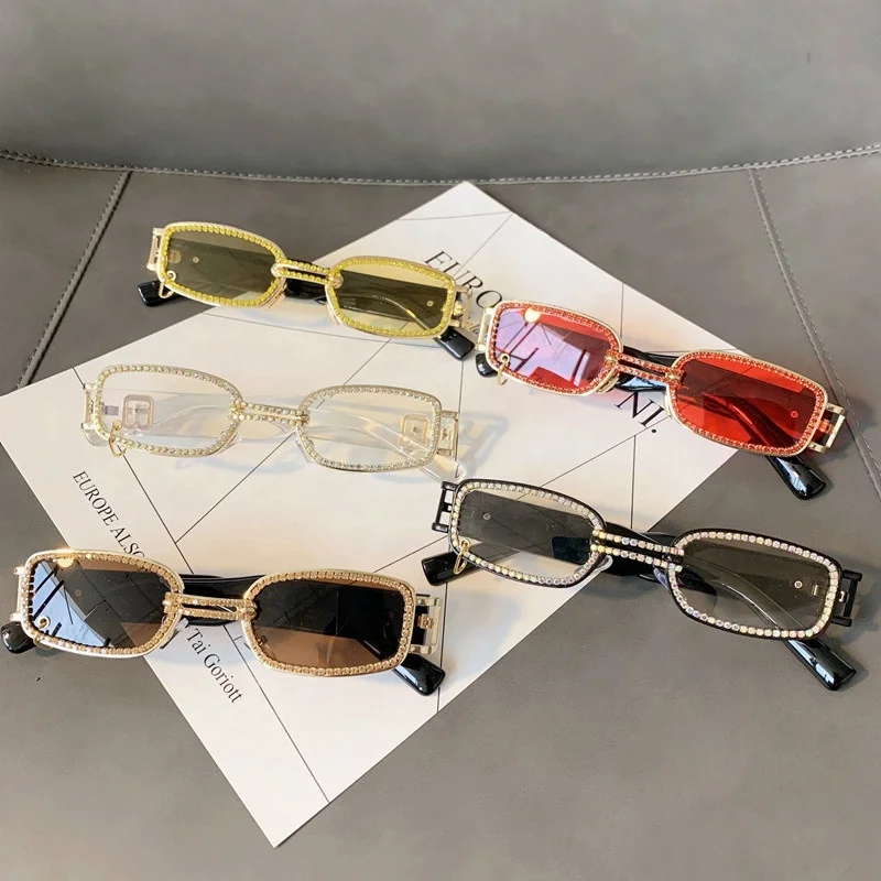 

1791 Hot Selling Metal Square Sun Glasses Small Steampunk Diamond Sunglasses Woman 2022, 8 colors