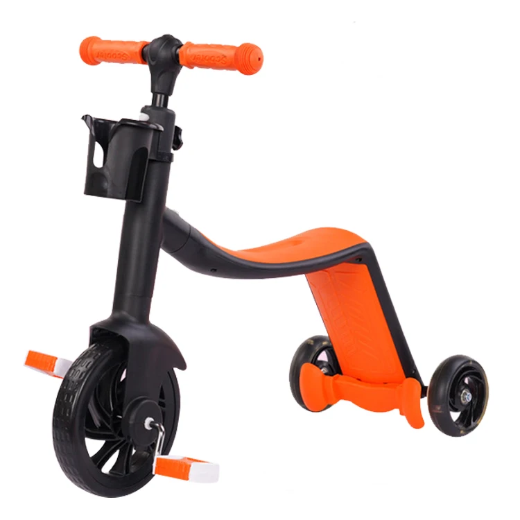 

2020 new kids foot powerded scooter 3 en 1 with three rubber wheels made in china