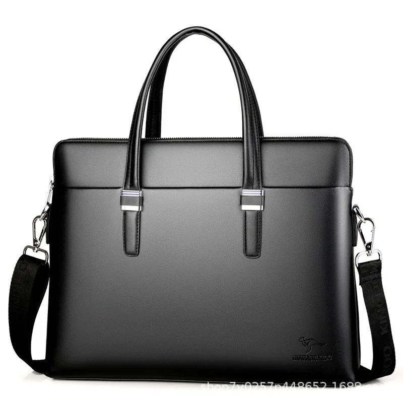 

Factory wholesale hot sale Adjustable Strap briefcase fashion men PU leather Cross body Shoulder Laptop bag Men briefcase