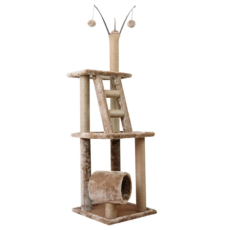 

2021 New Durable Cat Climbing Tower Cat Scratching Tree Multilayer Cat Climbing Frame